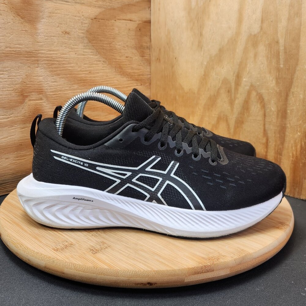 Asics Black and White Athletic Shoes